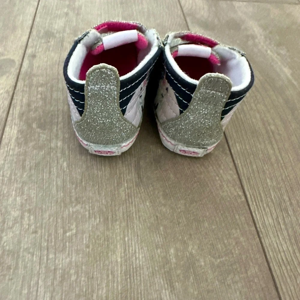 Vans Infant Baby Girl Unicorn Silver Glitter SK8-Hi Crib Sneakers Shoes Size 3